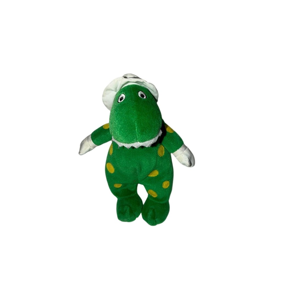 The Wiggles Dorothy the Dinosaur Plush Green Yellow Polka Dot Stuffed Animal Toy